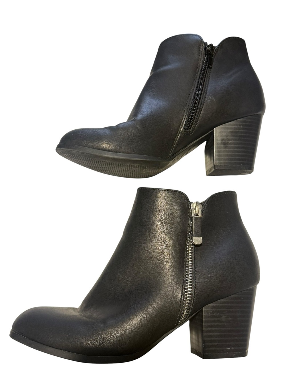 Black‎ Ankle Boot Women's with Block Heel